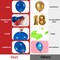 30Pcs Red White and Blue Balloons - 4th of July Decorations Independence Day Patriotic Anniversary De Fiestas Balloons for Birthday Party Balloons Decoration 12 Inch